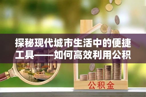 武清探秘现代城市生活中的便捷工具——如何高效利用公积金服务网点查询功能