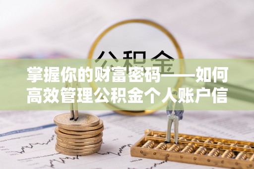 武清掌握你的财富密码——如何高效管理公积金个人账户信息