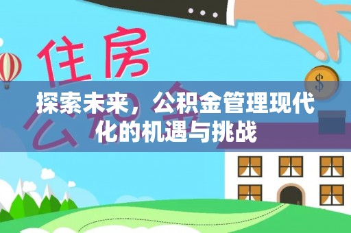 武清探索未来，公积金管理现代化的机遇与挑战