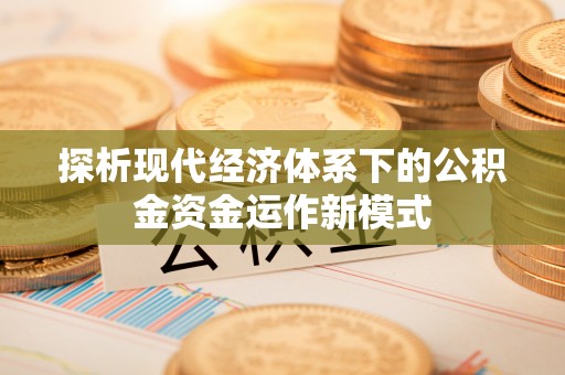 武清探析现代经济体系下的公积金资金运作新模式