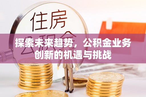 武清探索未来趋势，公积金业务创新的机遇与挑战