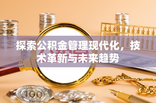 武清探索公积金管理现代化，技术革新与未来趋势