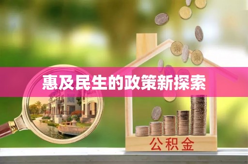 武清惠及民生的政策新探索