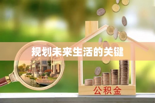 武清规划未来生活的关键