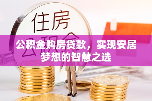 武清公积金购房贷款，实现安居梦想的智慧之选