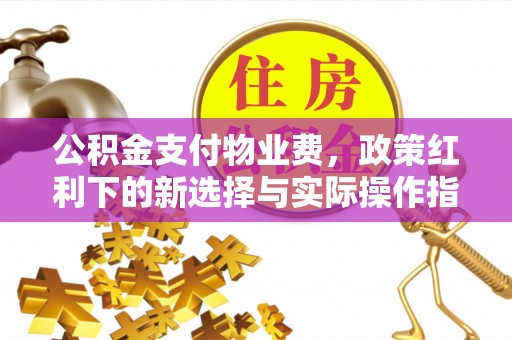 武清公积金支付物业费，政策红利下的新选择与实际操作指南