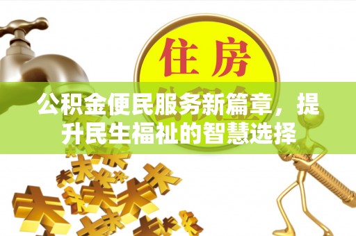 武清公积金便民服务新篇章，提升民生福祉的智慧选择