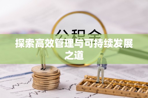 武清探索高效管理与可持续发展之道