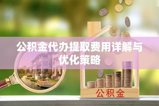 武清公积金代办提取费用详解与优化策略