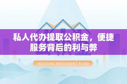 武清私人代办提取公积金，便捷服务背后的利与弊