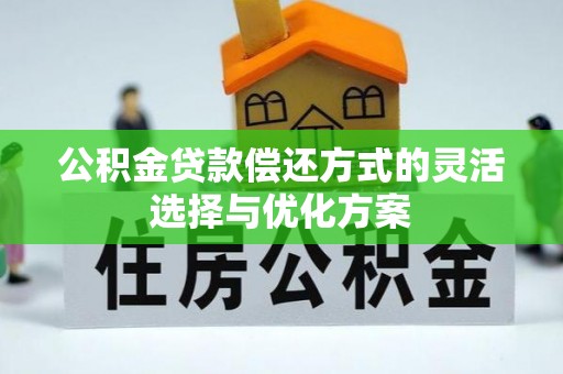 武清公积金贷款偿还方式的灵活选择与优化方案
